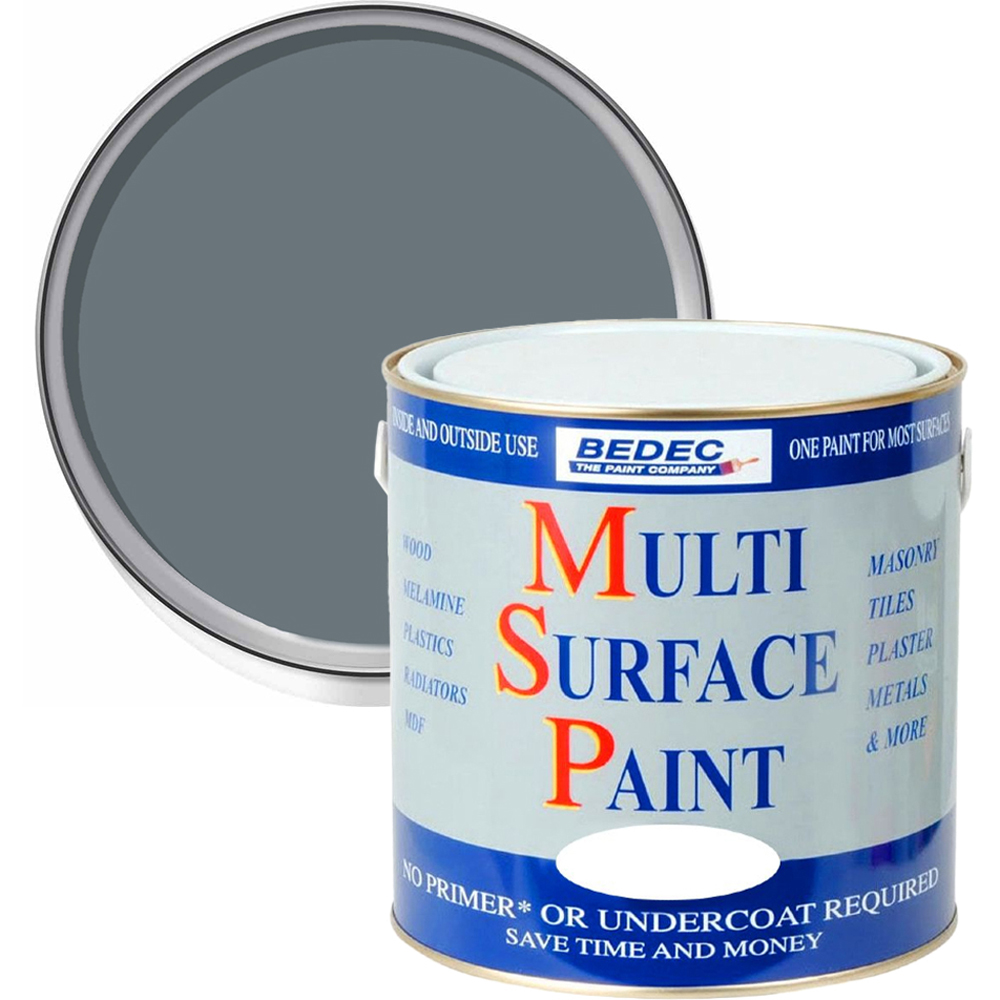 Bedec Dark Grey Matt Multi Surface Paint 2.5L Image 1