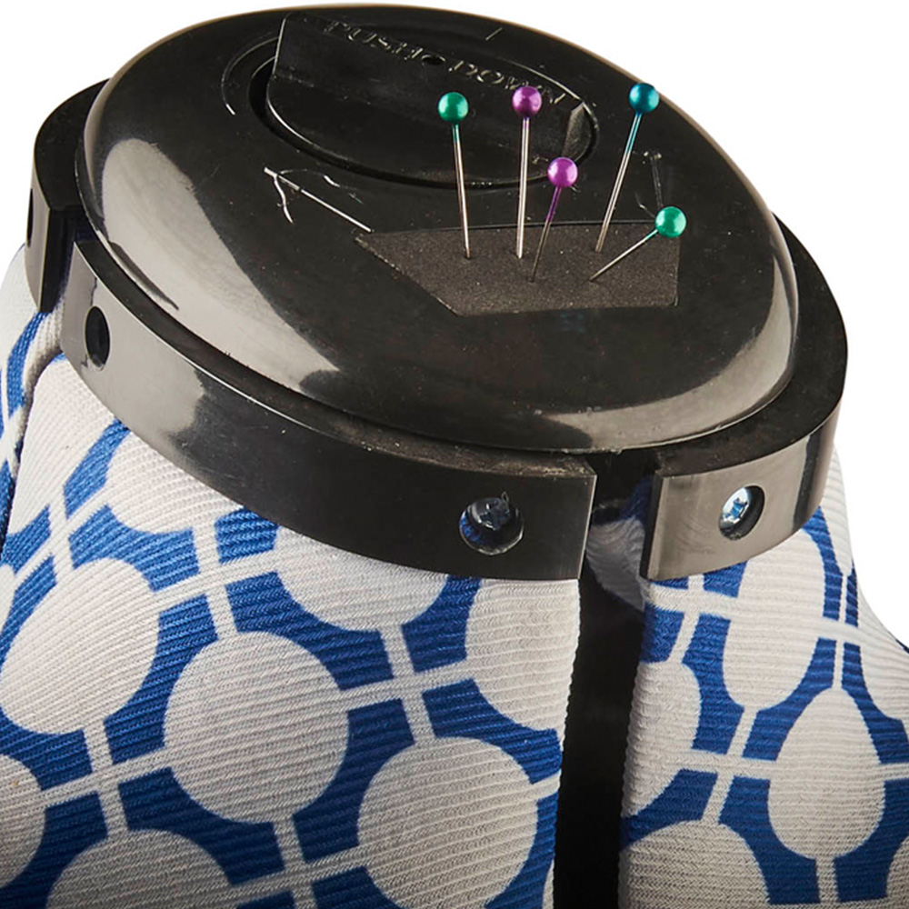 Sewing Online FG264 Blue Geometric Print Adjustable 8-Part Dressmakers Dummy Trouser Form Medium Image 4