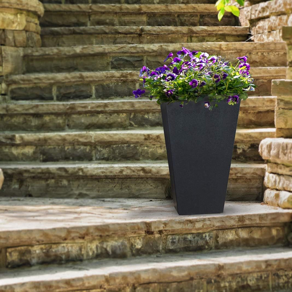 Primeur Sonata Slate Outdoor Garden Planter 50cm 2 Pack Image 3