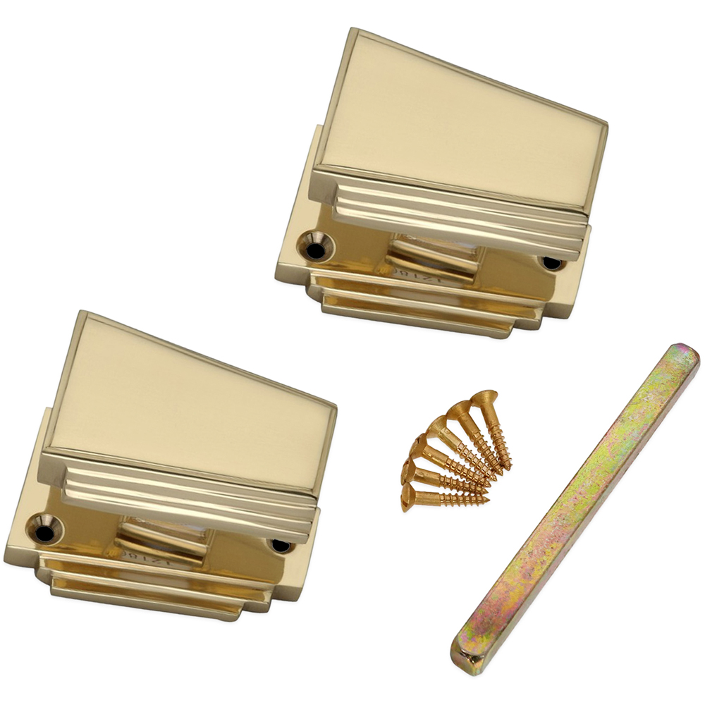 Spira Brass Polished Brass Triago Mortice Door Knob 2 Pack Image 4