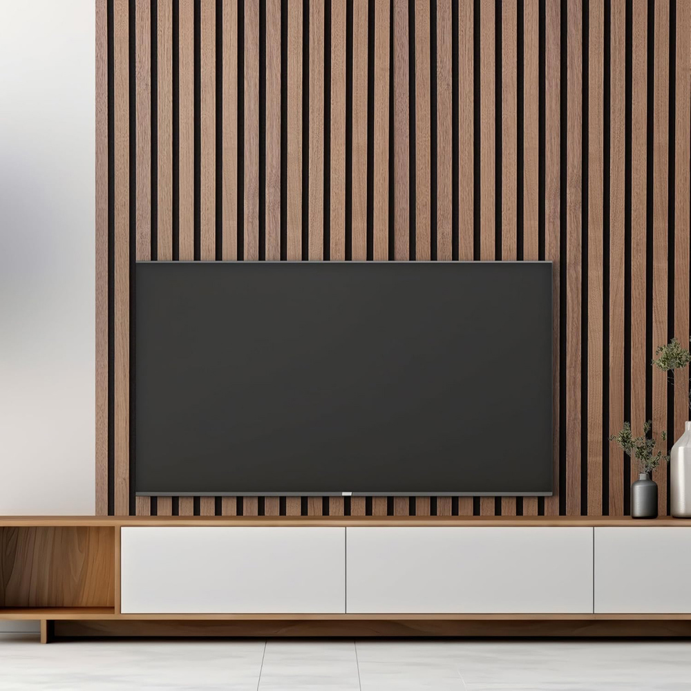 Home Treats Walnut Wooden 3D Acoustic Wall Panel 60 x 300cm Image 1