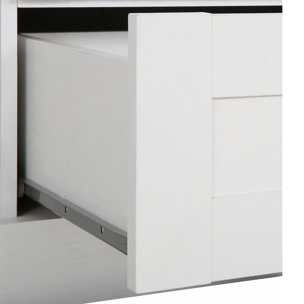 Loft24 Binz 3 Drawer White and Oak Dresser Cabinet Image 7