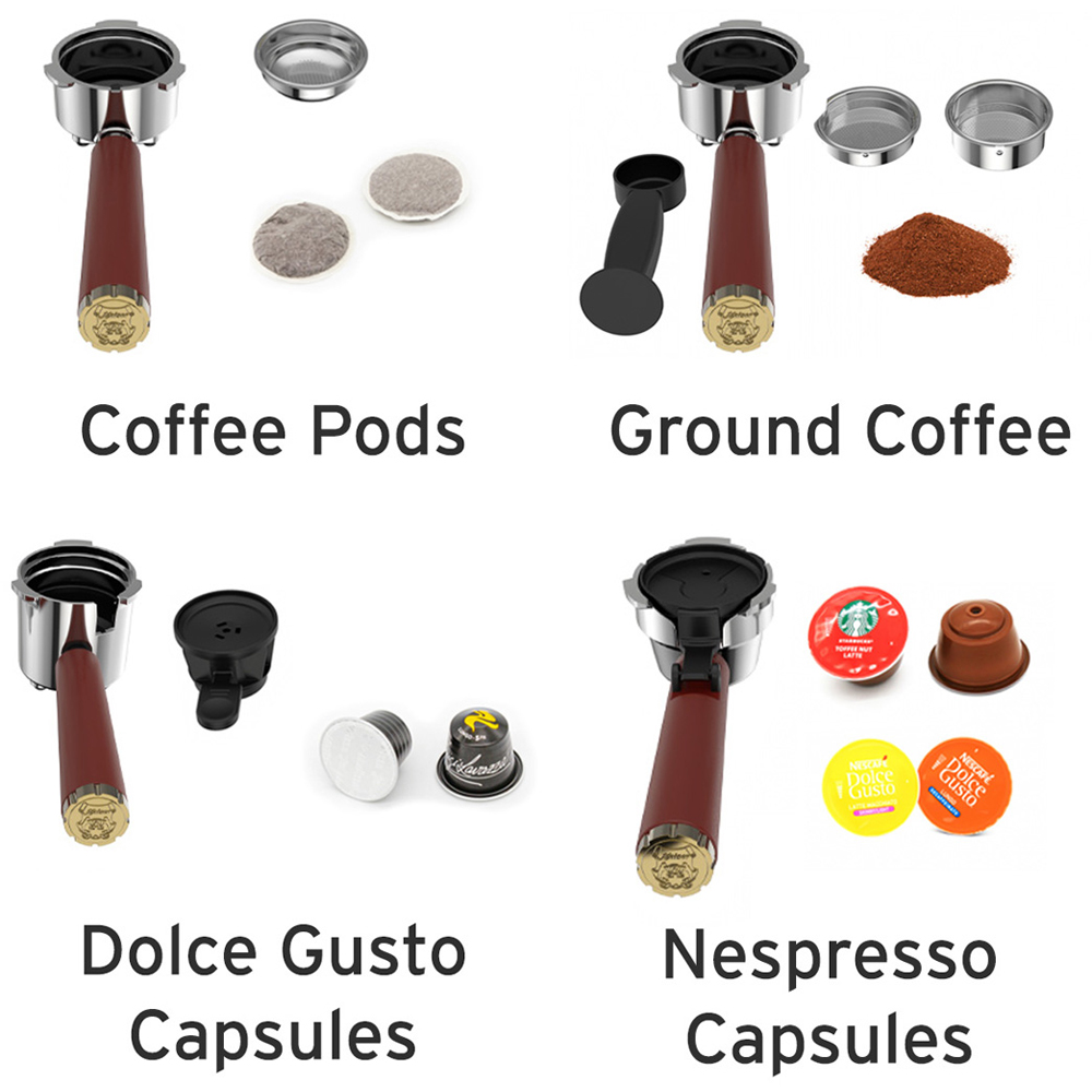 Kaiser Empire Bordeaux Red Espresso Coffee Machine Image 9