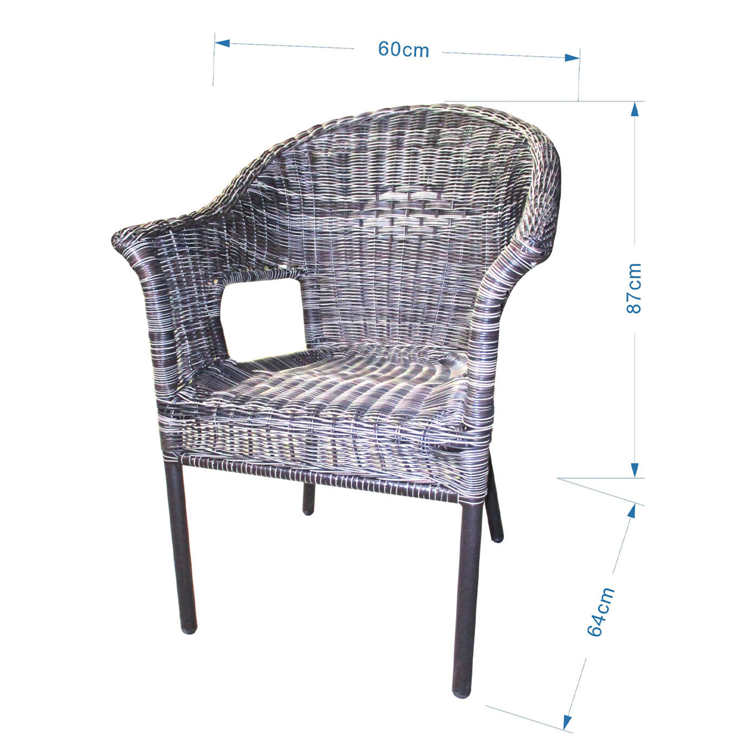 Malay Deluxe Outdoor Essentials Padstow Wicker Chair Image 3
