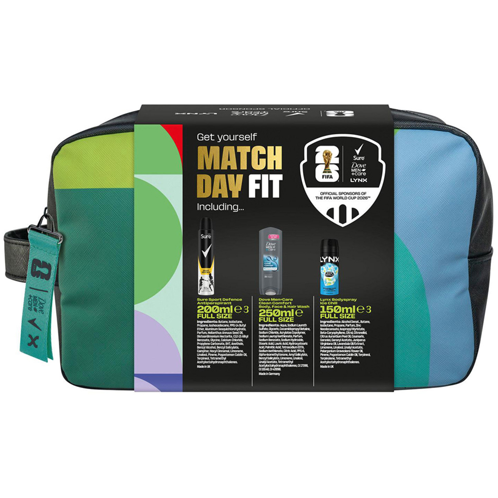 Sure FIFA Match Day Fit Bodywash and Bodyspray with Wash Bag Gift Set for Him 2 Pack Image 5