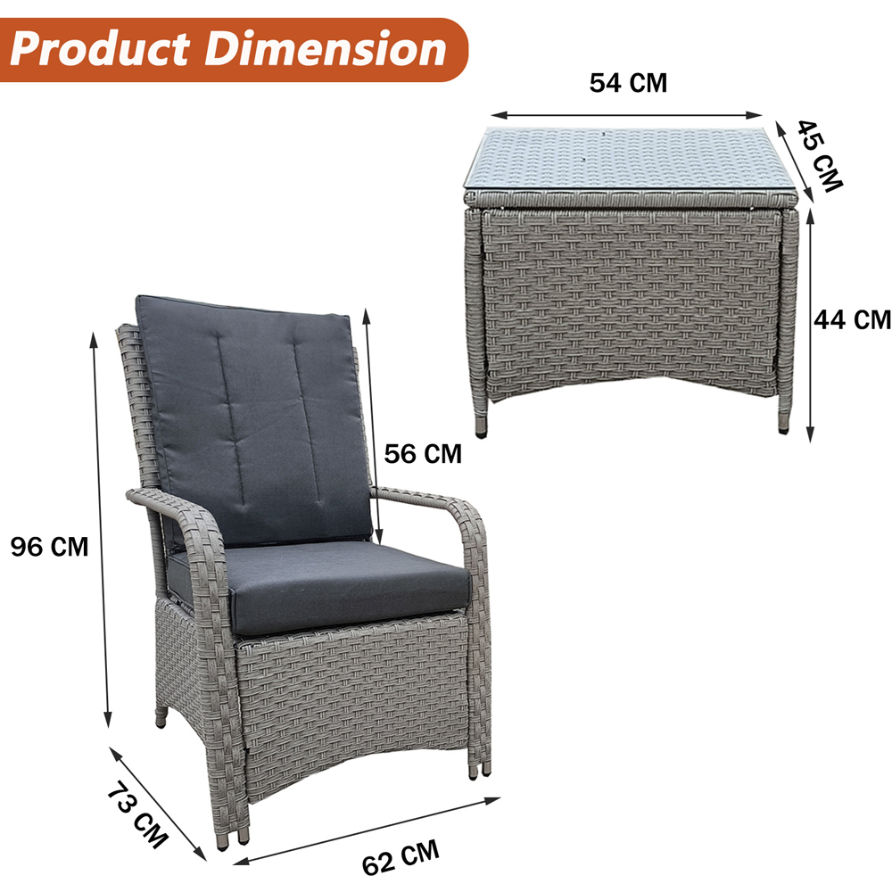 Furniture One 2 Seater Rattan Garden Lounge Set Image 7