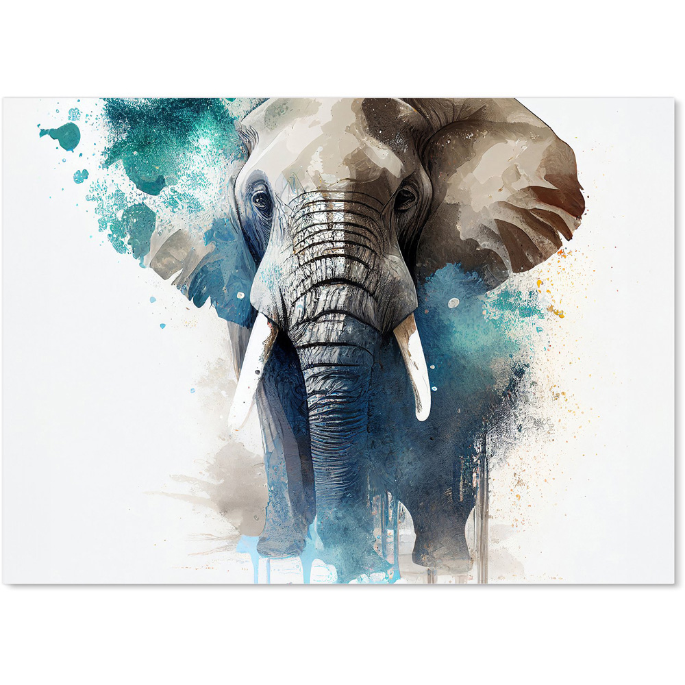 Warren Reed Designer Splashart Majestic Elephant Glass Kitchen Splashback 65 x 90cm Image 2