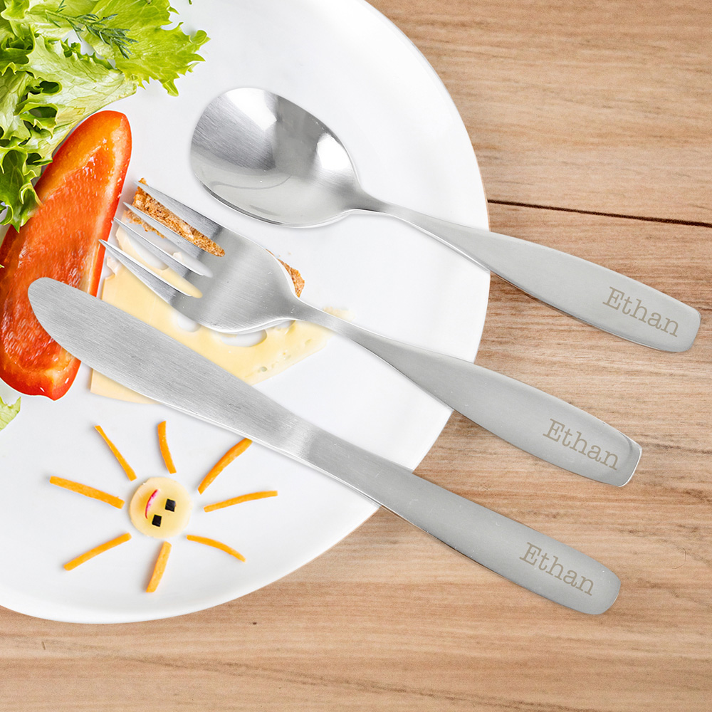 Personalised Memento Personalised 3 Piece Cutlery Set Image 4