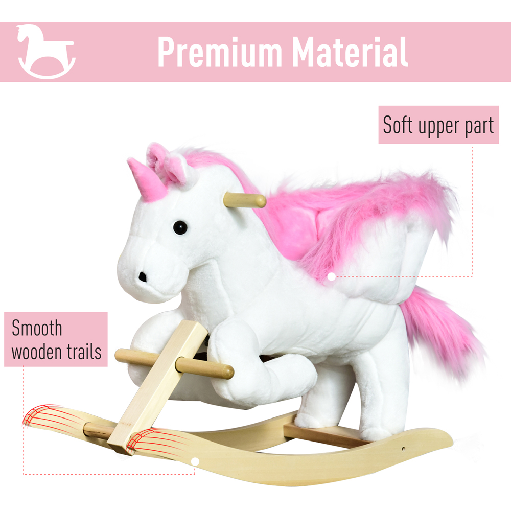 Tommy Toys Rocking Unicorn Baby Ride On Pink and White Image 4
