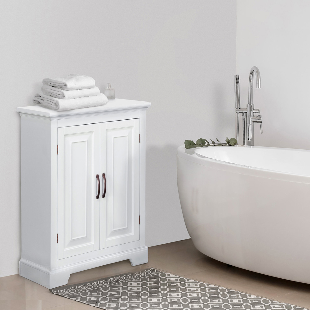 Teamson Home St James 2 Door White Freestanding Floor Cabinet Image 7