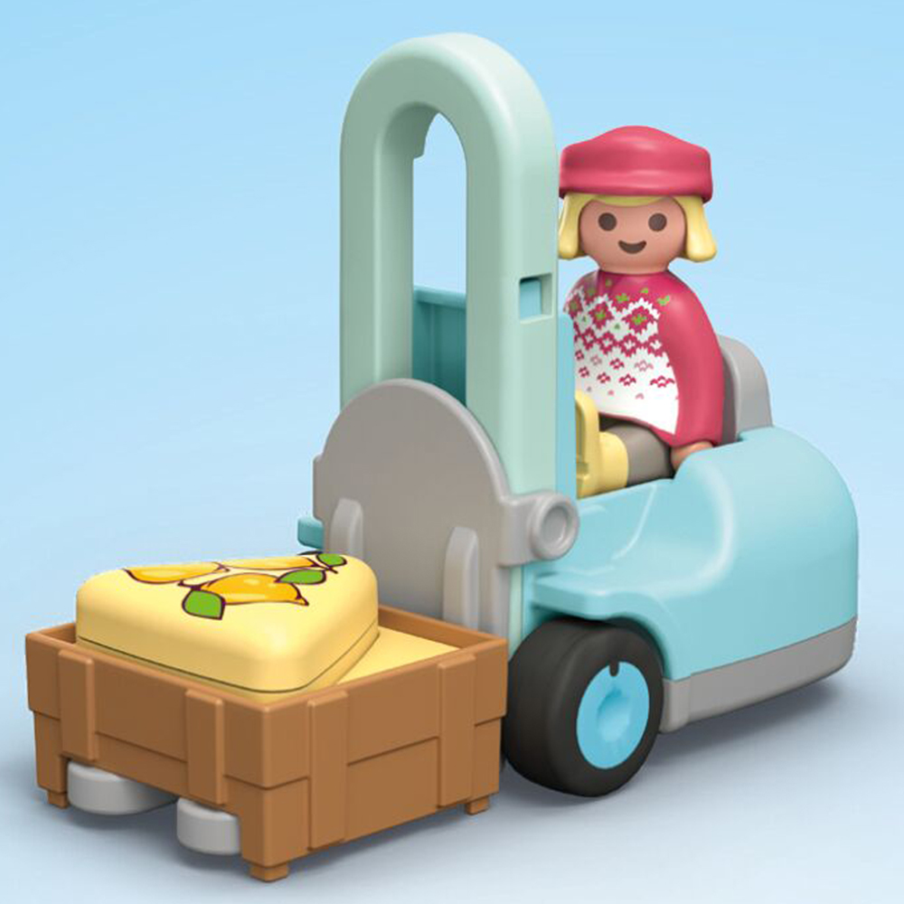 Playmobil Junior Organic Market Stall and Forklift Playset Image 9
