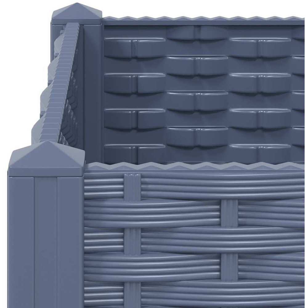 vidaXL Blue Grey Polypropylene Raised Garden Bed 38 x 40 x 160cm Image 6