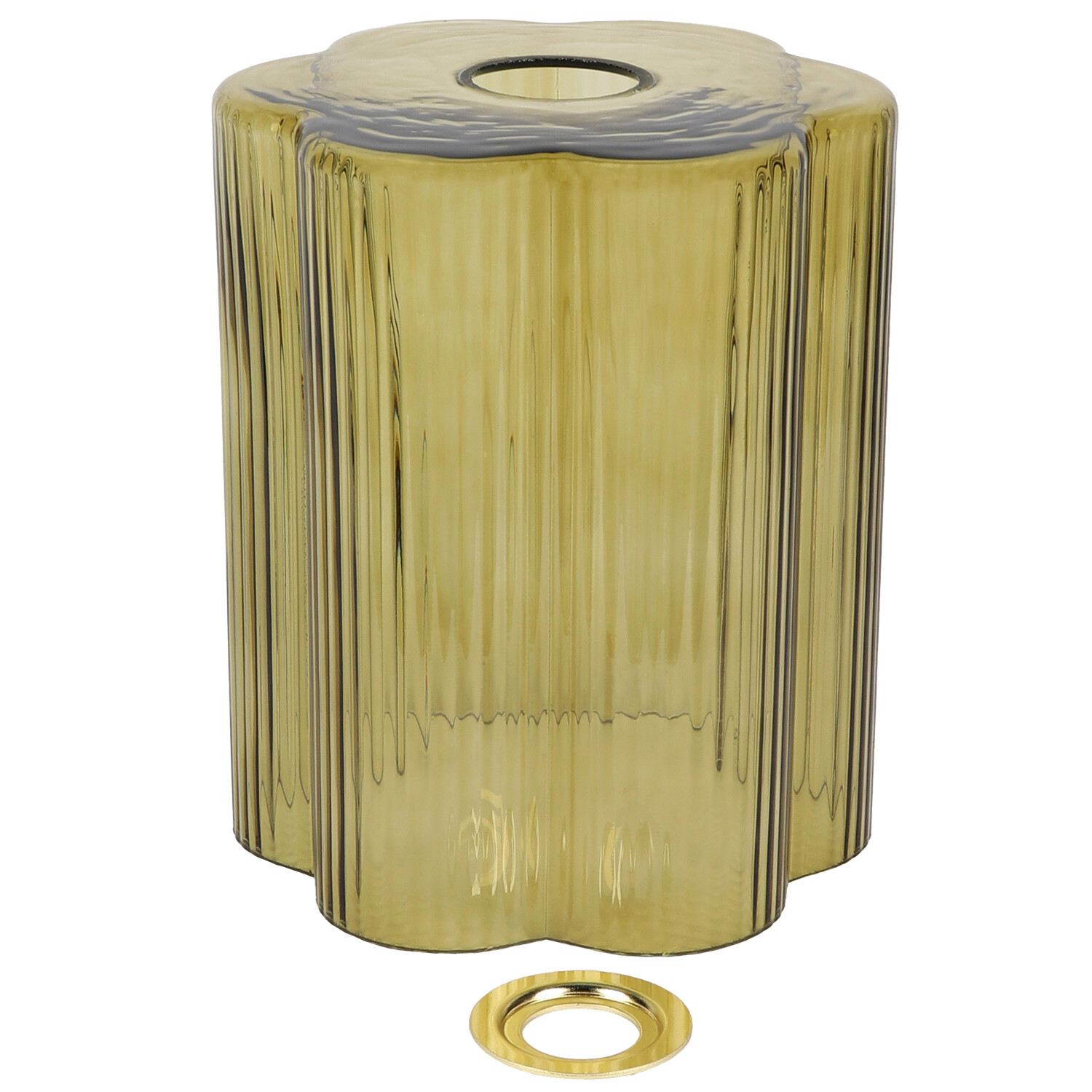 Eylin Glass Pendant Olive Image 5