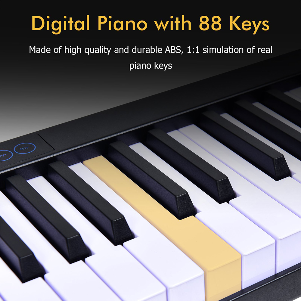 Costway MU10098GB Black Kids 88 Key Portable Electronic Keyboard Piano Image 6