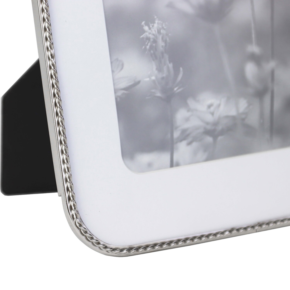 Metal Bow Detail Photo Frame Silver Image 3