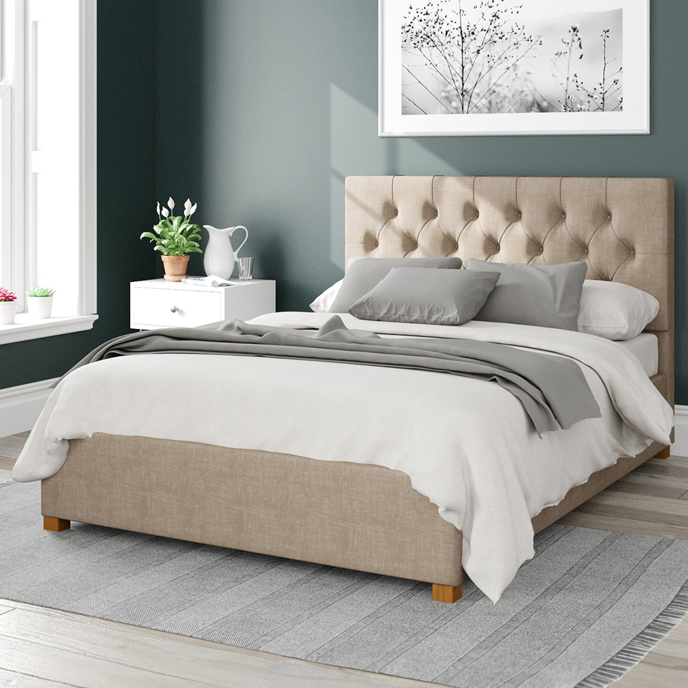 Aspire Olivier Double Mink Malham Weave Ottoman Bed Image 1