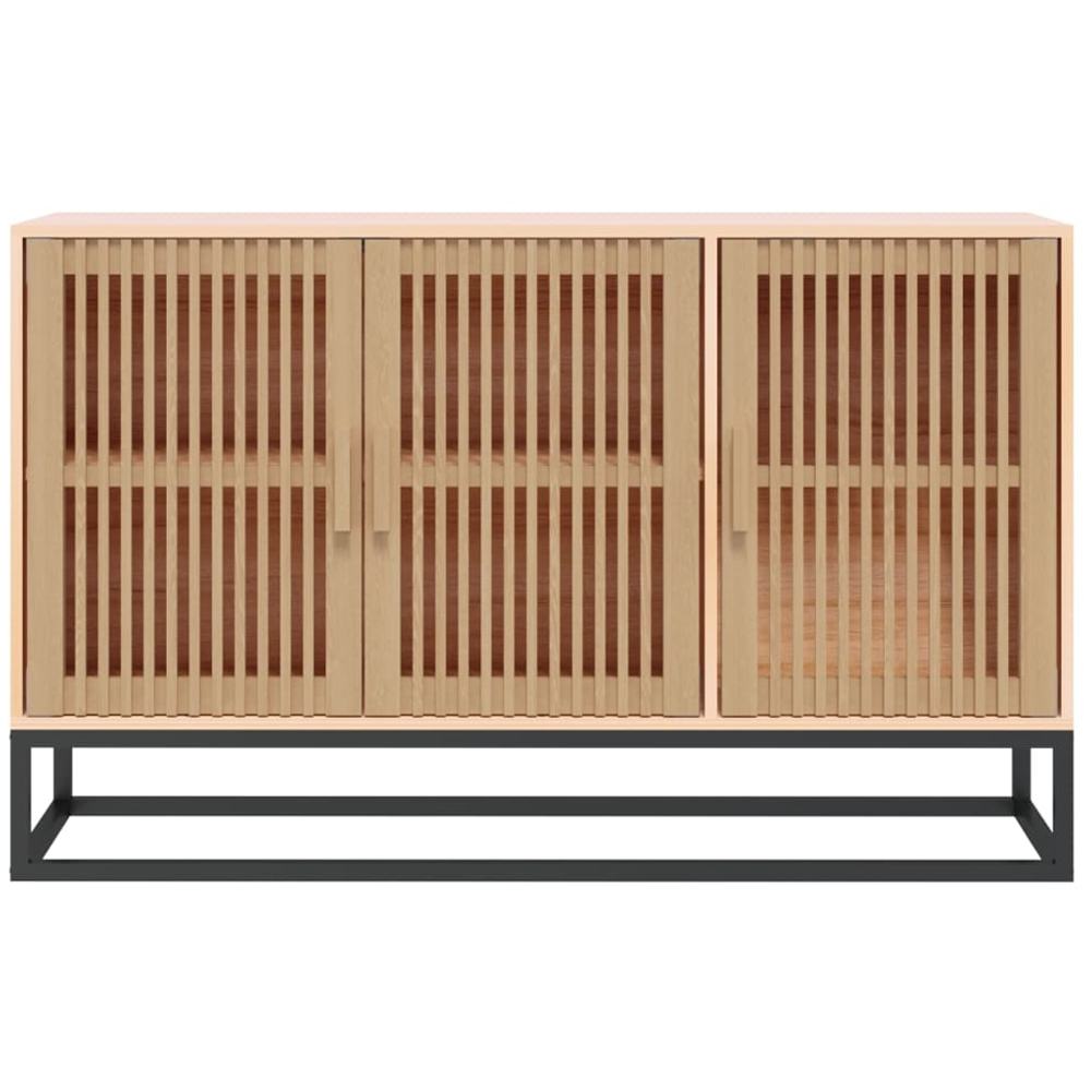 vidaXL 3 Door Brown Sideboard Image 4
