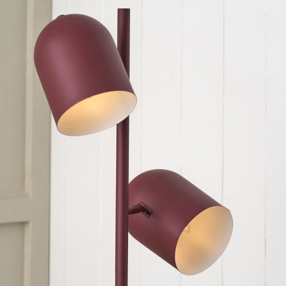 Pacific Lifestyle Finn 2 Way Mulberry Metal Cloche Floor Lamp Image 4