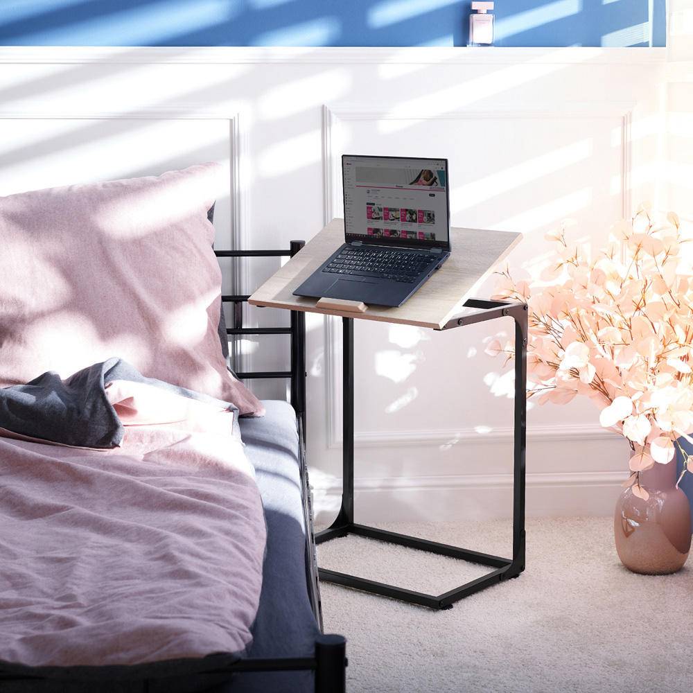 tectake Ruston Dark Wood Bedside Table Image 7