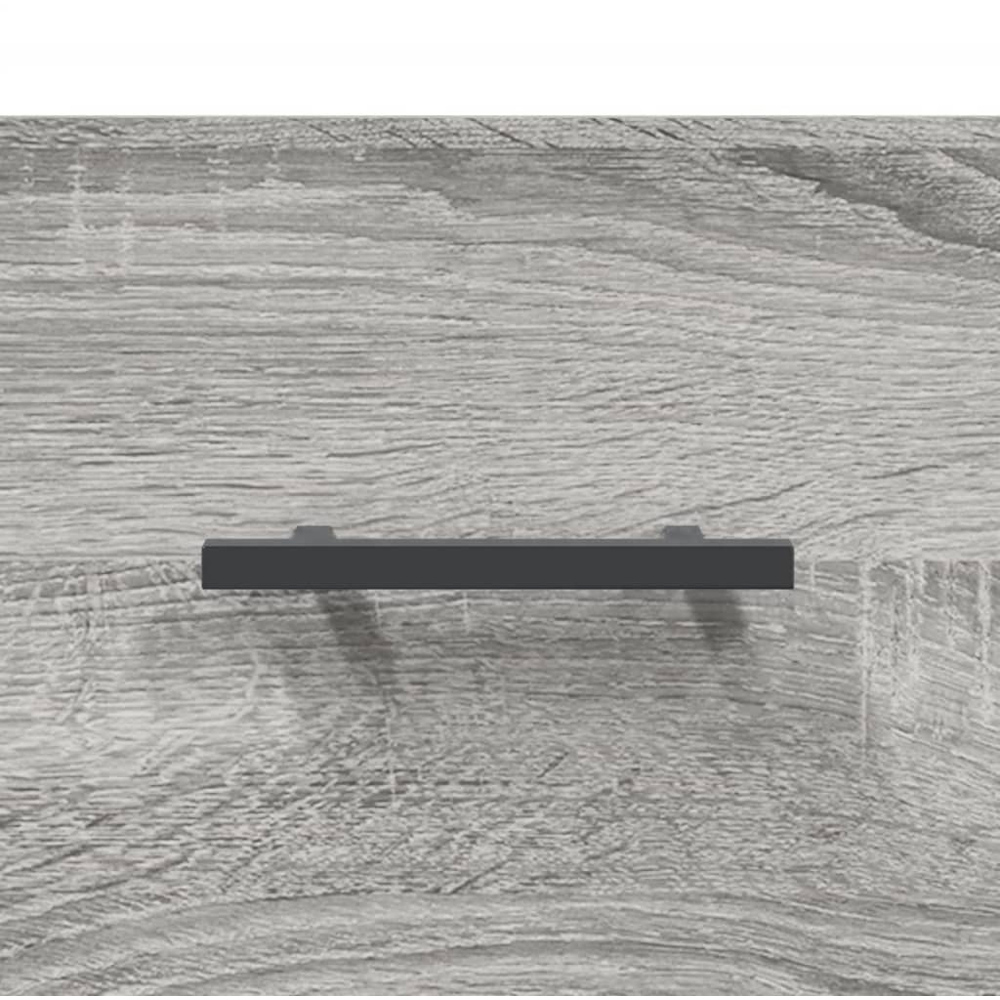 vidaXL Single Door 3 Drawer Grey Sonoma Wooden Sideboard Image 9