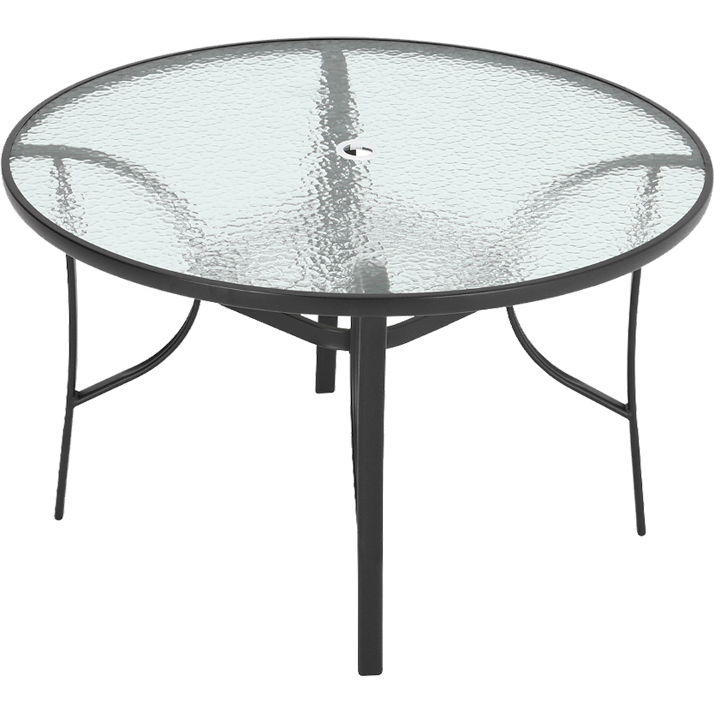 Living and Home 4 Seater Black PE Rattan Dining Set Image 3