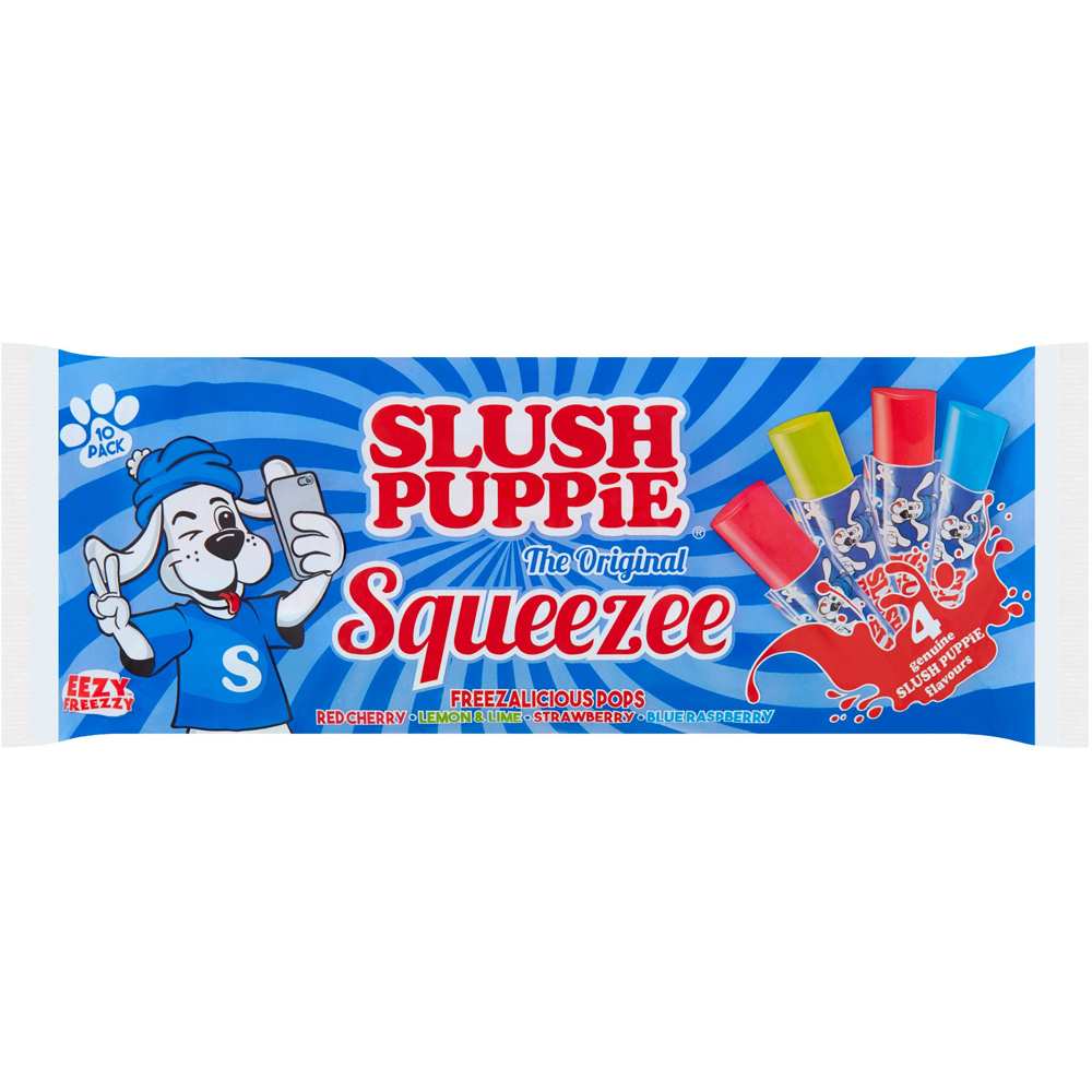 Slush Puppie Squeezee Assorted Freeze Pops 10 Pack Image