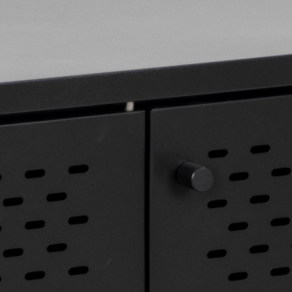 Florence Newcastle 3 Door Matt Black Sideboard Image 7