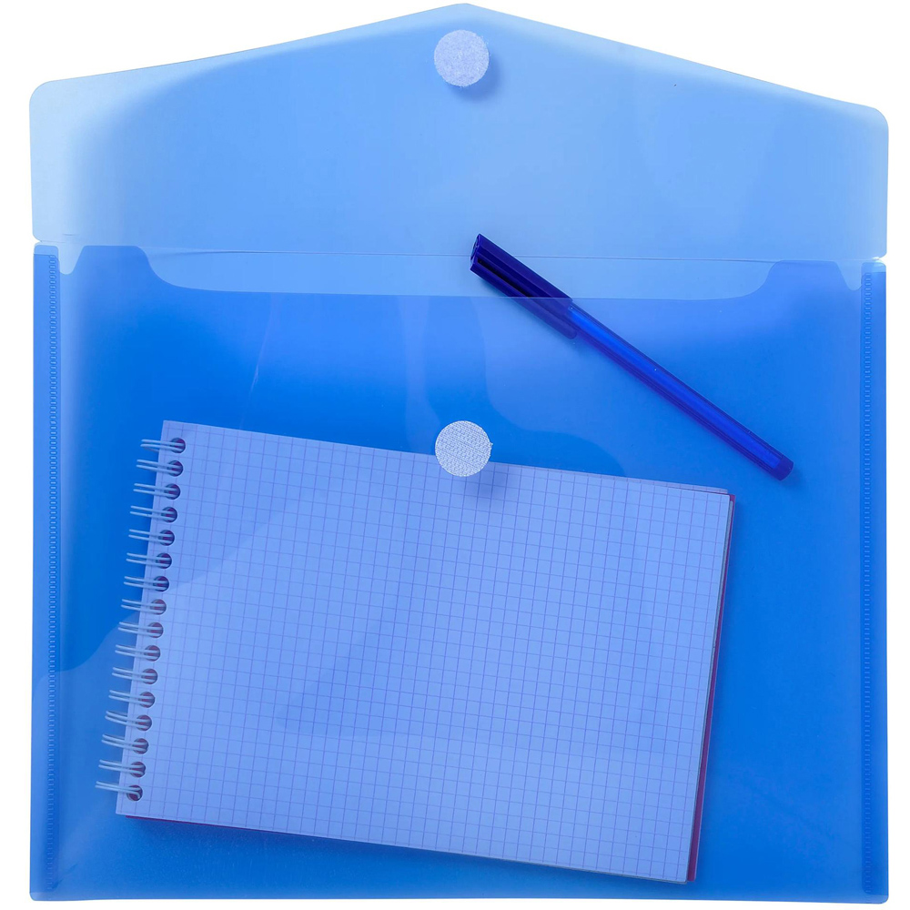Exacompta A4 Blue PP Envelope Pocket 10 Pack Image 2