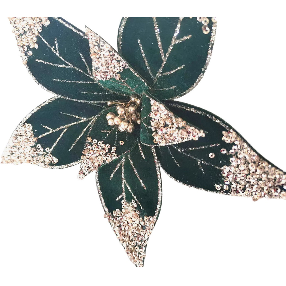 Emerald and Gold Poinsettia Image 2