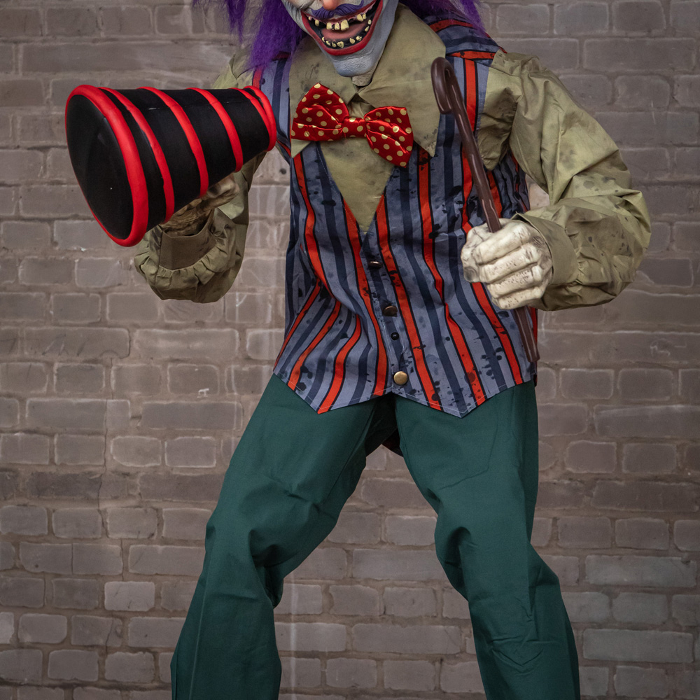 Samuel Alexander LED Carnival Barker Halloween Animatronic 6ft Image 4