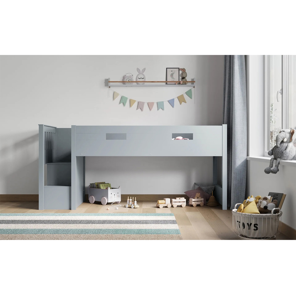 Flair Charlie Grey Mid Sleeper Wooden Frame Image 3