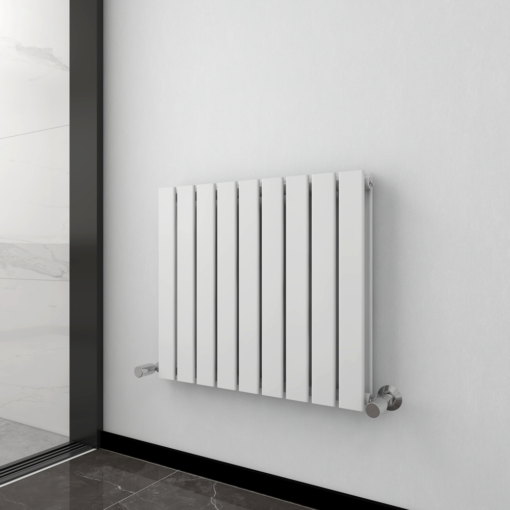 White 4151 BTU Double Flat Panel Vertical Column Radiator 600 x 612mm Image 2