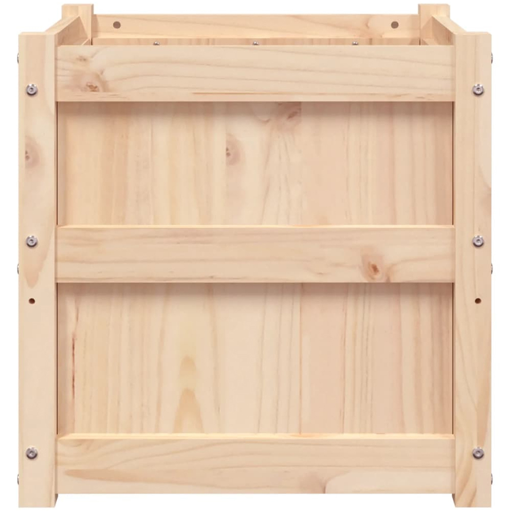 vidaXL Brown Solid Pine Wood Raised Garden Planter 50 x 50 x 50cm 2 Pack Image 7