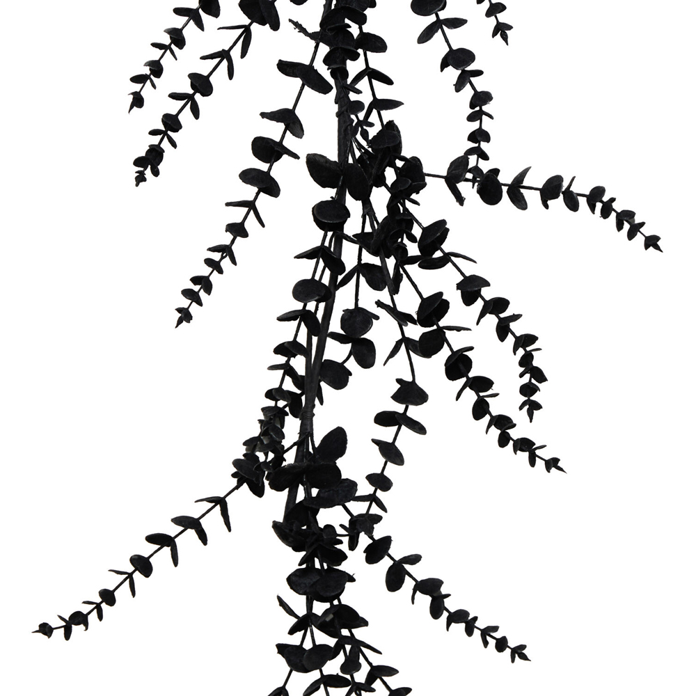 Faux Decorative Eucalyptus Garland Black Image 3