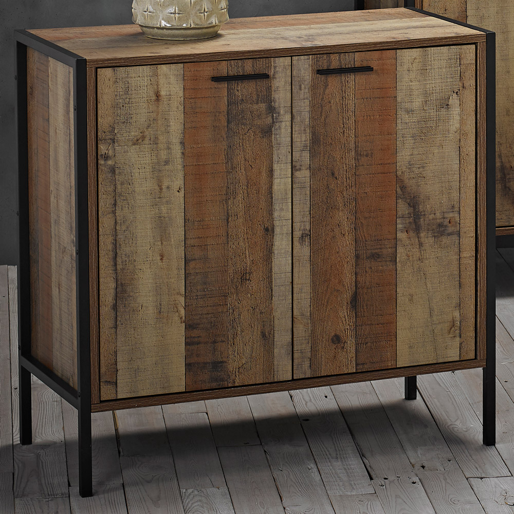 Hoxton Wood Effect Shoe Cabinet Image 1