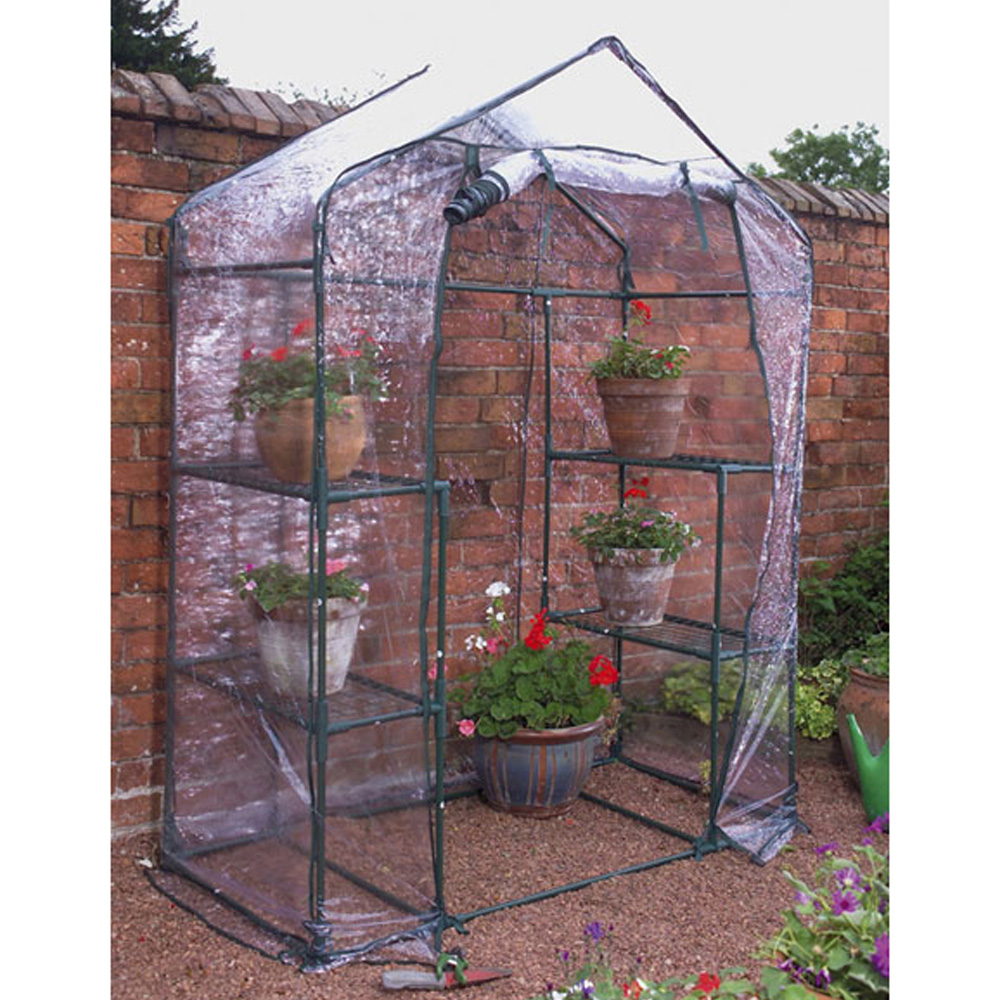 Samuel Alexander 4 Tier Green Walk In Garden Greenhouse Image 2