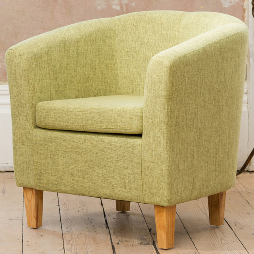 Artemis Home Alderwood Green Hessian Tub Chair Image 1