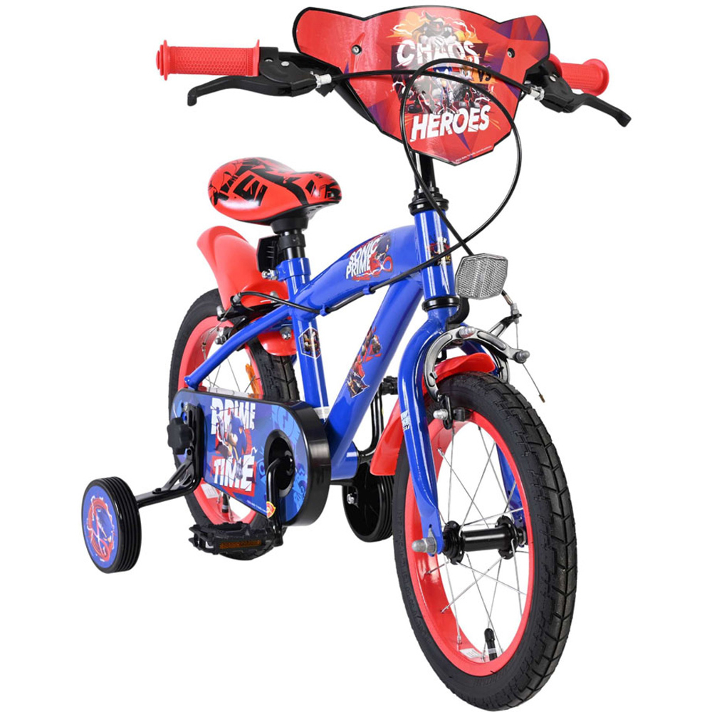 Volare SEGA Sonic Prime Kids 14 inch Multicolour Bike with Stabilisers Image 2
