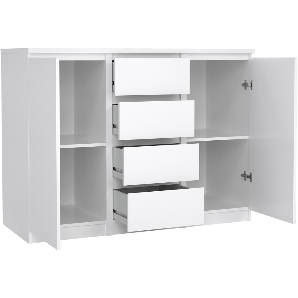 Florence 2 Door 4 Drawer White High Gloss Sideboard Image 4