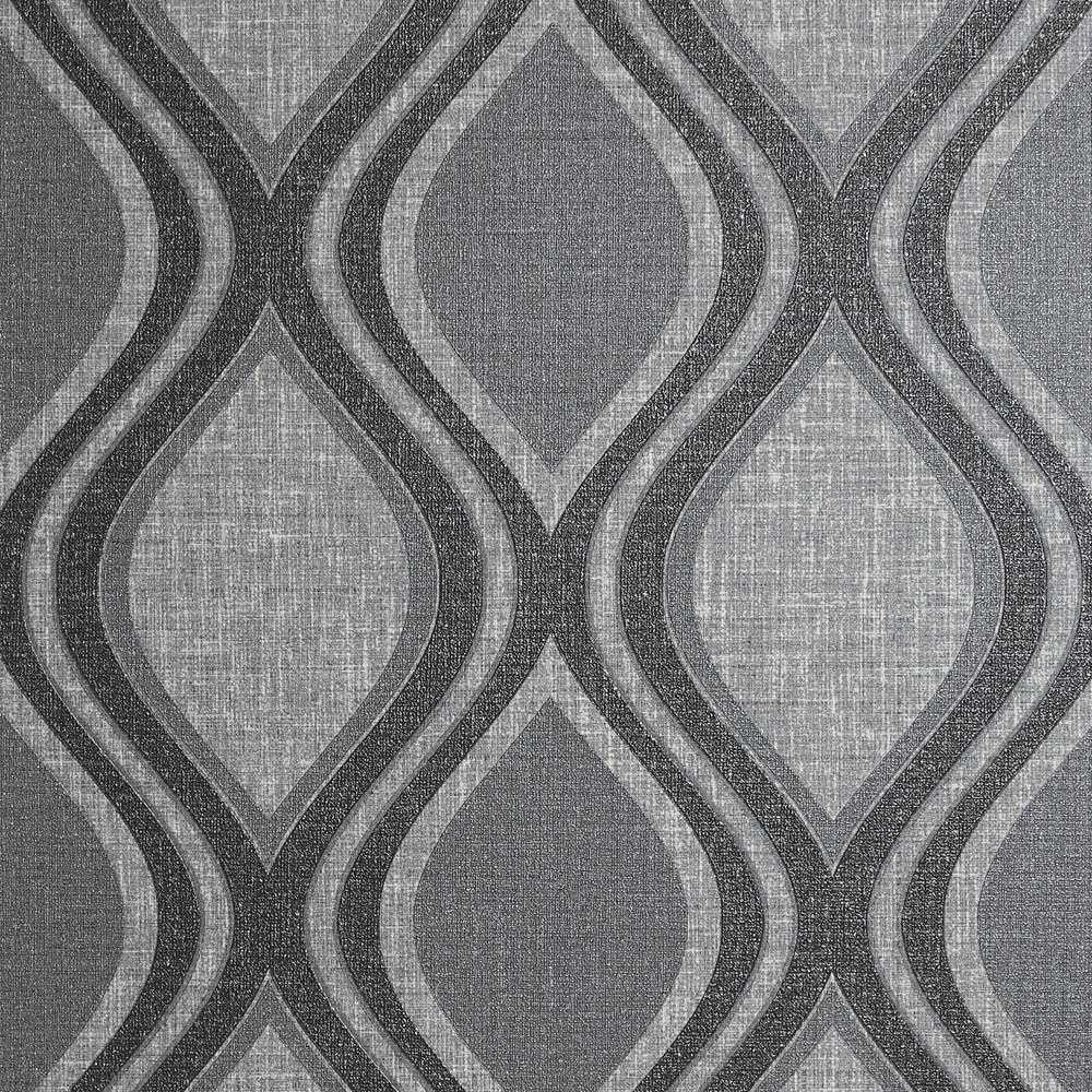 Arthouse Curve Charcoal Wallpaper Image 1