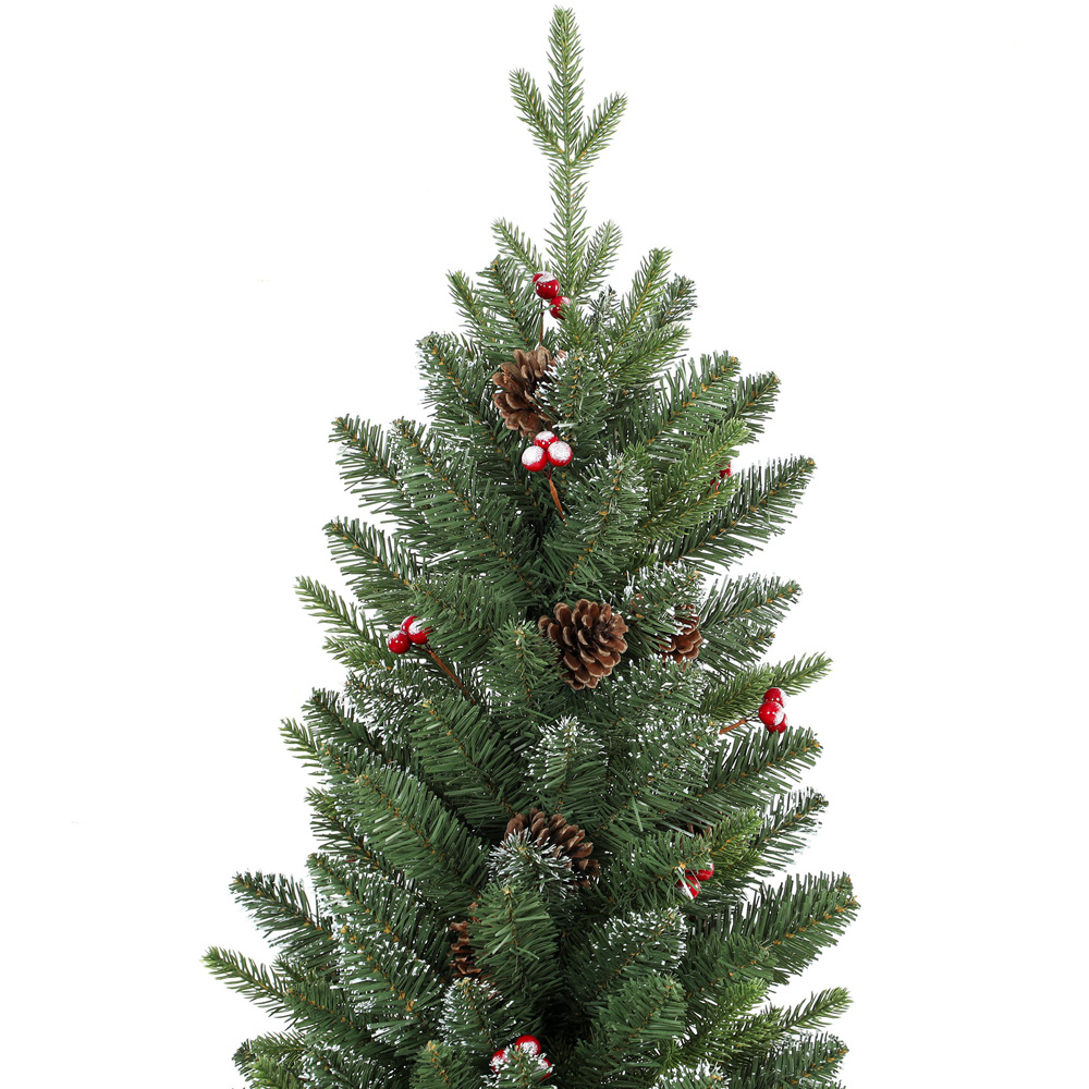 HOMCOM Green Slim Gracious Pine Artificial Christmas Tree with 688 Branch Tips Image 3