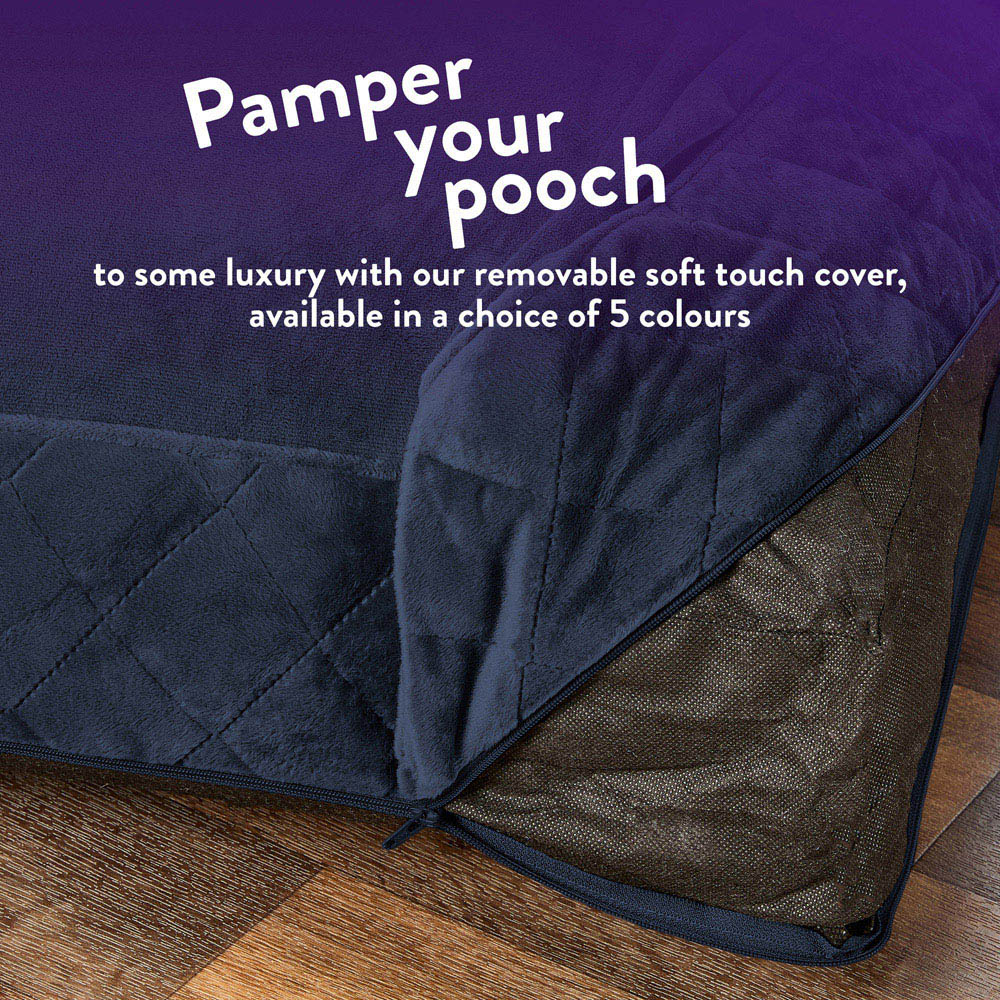 Slumberdown Large Blue Padded Pet Bed Image 6