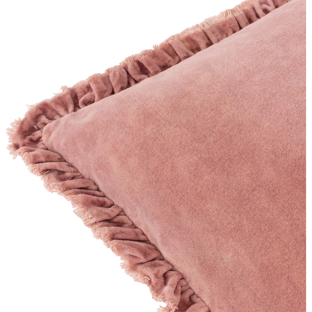 Yard Bertie Rosewood Cotton Velvet Cushion 45 x 45cm Image 5