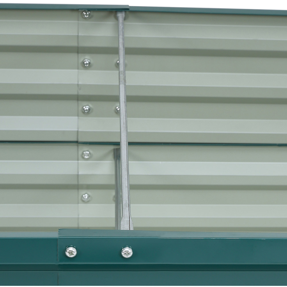 Living and Home Dark Green Zinc Steel Deep Rectangular Raised Garden Bed 180 x 57cm Image 3