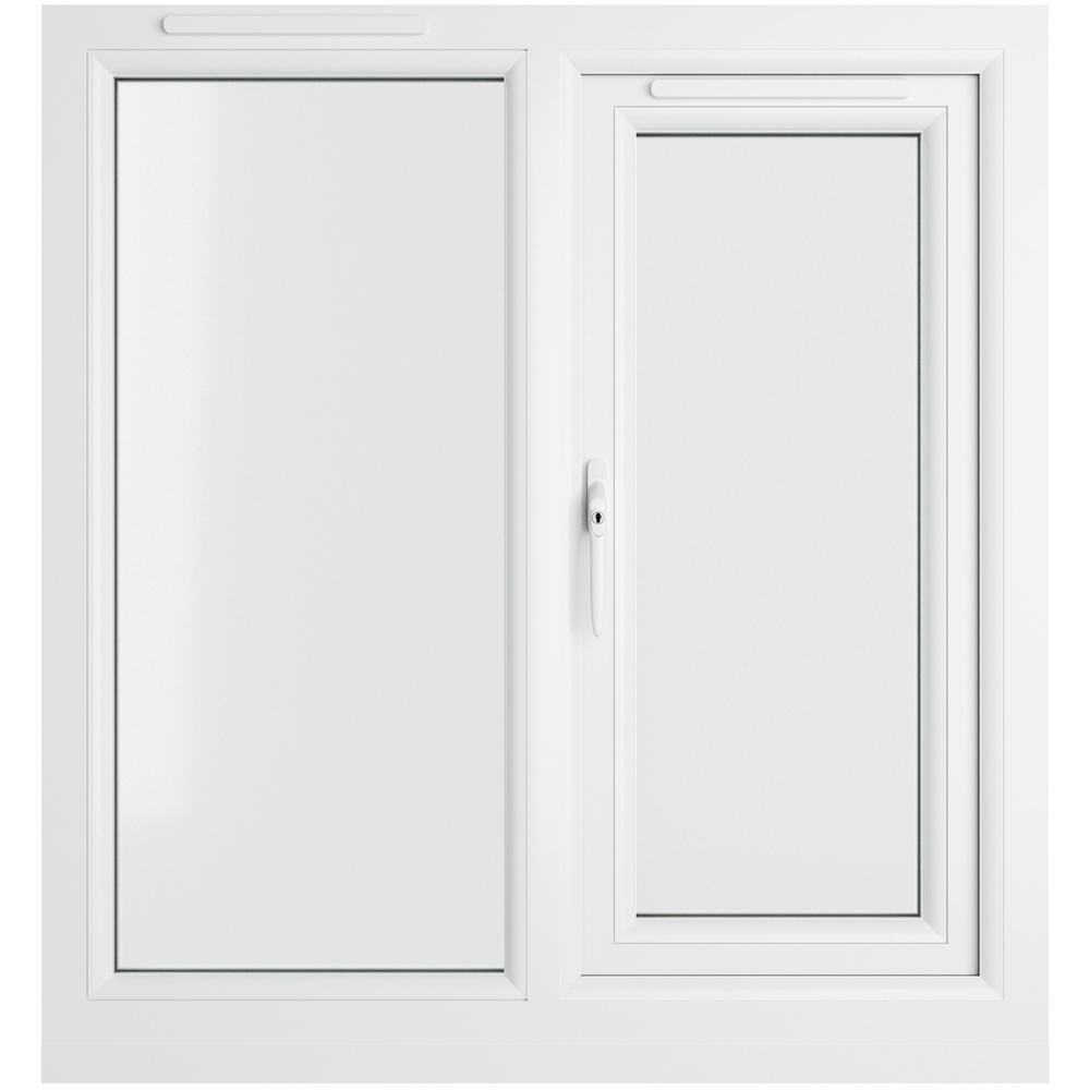 Crystal Black and White LH Side Hung Next to a Fixed Clear Double Glazed Window 905 x 965mm Image 3