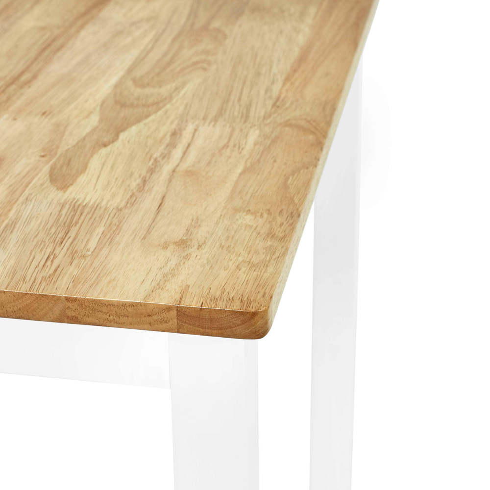 Julian Bowen Linwood 2 Seater White and Oak Dining Table Image 4