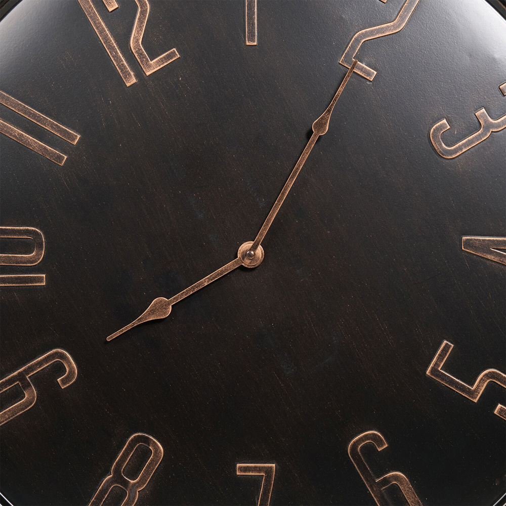 Black and Bronze Wall Clock Image 2