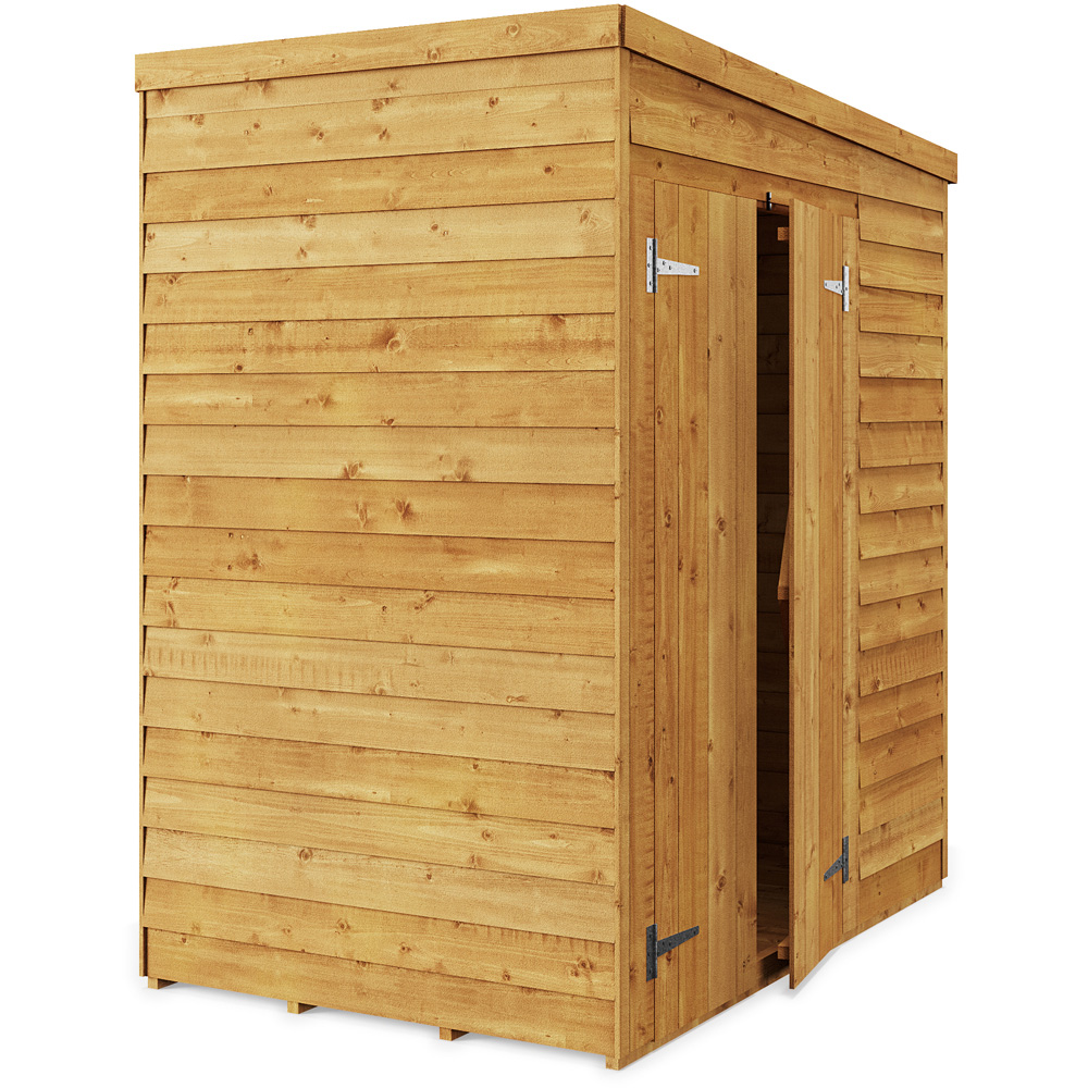 StoreMore 4 x 6ft Double Door Overlap Pent Shed Image 2