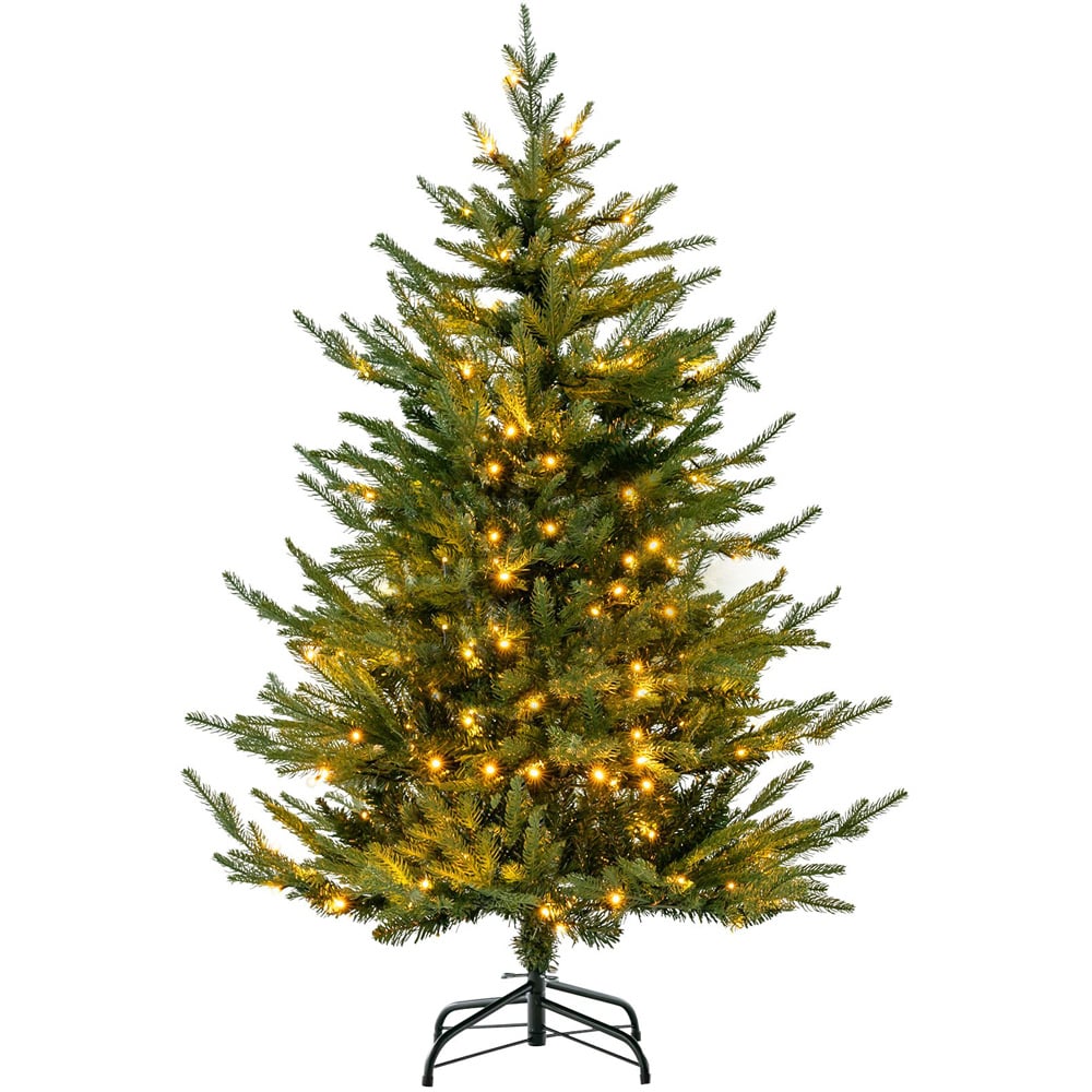 Costway Pre Lit Warm White LED Artificial Christmas Tree 4.5ft Image 1