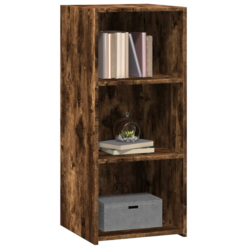 vidaXL 3 Shelf Smoked Oak Sideboard Image 3